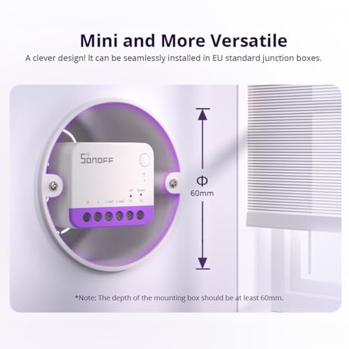 Image of Ledgebit MINI-RBS Smart Roller Shutter Switch | WiFi Curtain /Blind Controller | Supports 1-Wire & 5-Wire Motors | Matter & eWeLink Compatible | 100-240 V AC | IP Rating for Indoor Use