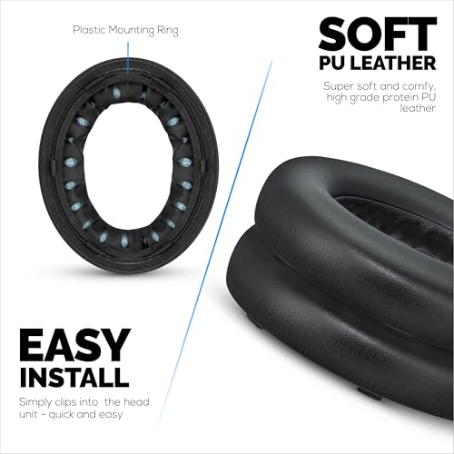 Replacement Earpads para Bose QC Ultra Gen 1 y Gen 2 Auriculares Inalámbricos. Cuero PU de proteína de alta calidad con espuma suave para mayor comodidad y durabilidad - Fácil instalación - Por Brainwavz miniatura 5