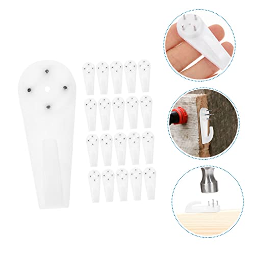 Image of DOITOOL 100pcs Invisible Picture Hanger Non-Trace Wall Hooks for Concrete Stucco Easy Installation Picture Hanging for Frames Artwork and More