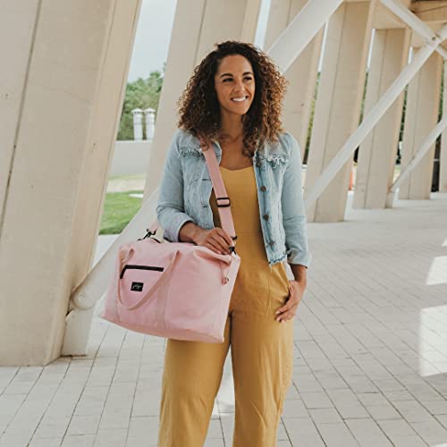 Image of Jadyn Lola Travel Bag, Weekender /Overnight Duffel, Gym Tote Bag for Women, Men, Pink Blush, One Size, Weekender Bag