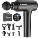 Massage Gun Deep Tissue,Percussion Back Massager Gun for Athletes Muscle Massage Gun for Pain Relief with 10 Massage Heads & 20 Speeds (Matte Black)