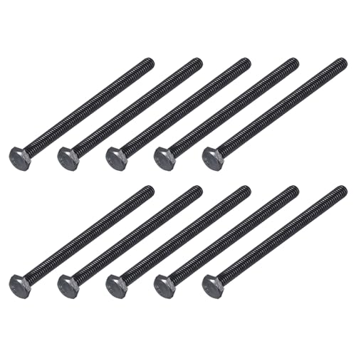 Image of METALLIXITY Hex Head Bolts (1 /4-20 x 4) 10Pcs, 304 Stainless Steel 18-8, Fully Threaded, External Hex Drive, Hex Head Screw Bolt, Black Oxide