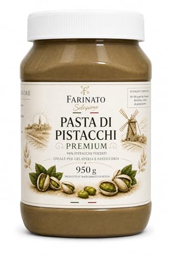 FARINATO Pasta di Pistacchio Premium 950g – 98% Pistacchi Tostati