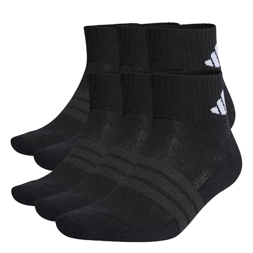 adidas Unisex Cushioned Essentials Ankle Socks 6 Pair Pack black/black/white 40-42