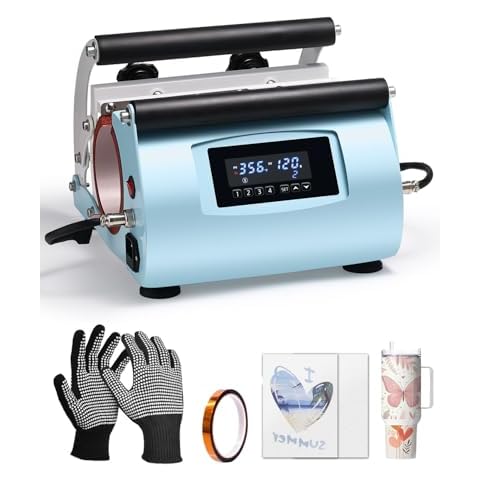 OFFNOVA 2 in 1 Dual 40 OZ Tumbler Heat Press Machine Double Station Combo Mug Heat Press Machine for 30oz 40oz Tumbler Top and Tapered Bottom Full Wrap Sublimation Printing Cover