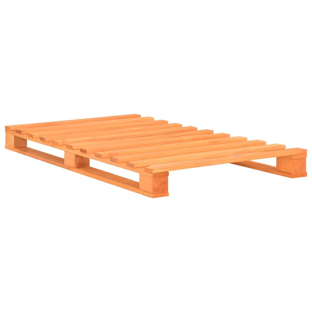 Genérico Marco Cama palets sin colchón Madera Maciza marrón 100x200 cm,Mobiliario,Camas y Accesorios,Camas y somieres-285263