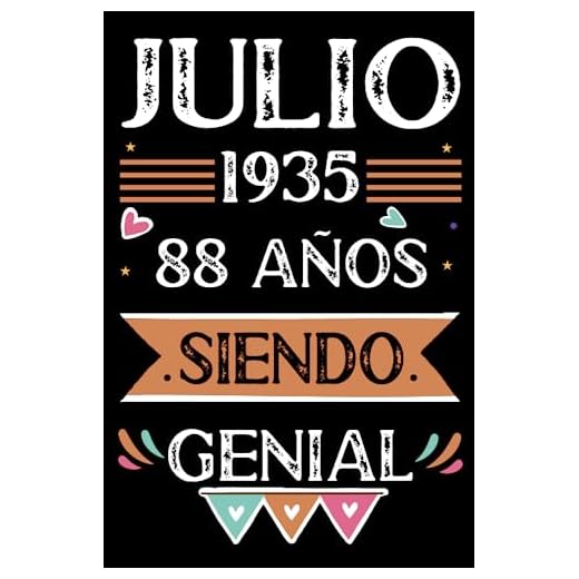 CUADERNO, Julio 1935, 88 Años Siendo Genial: Libro de visitas, cuaderno, 110 páginas de felicitaciones, idea de regalo, regalo Para la esposa, novia, mujer, La madre