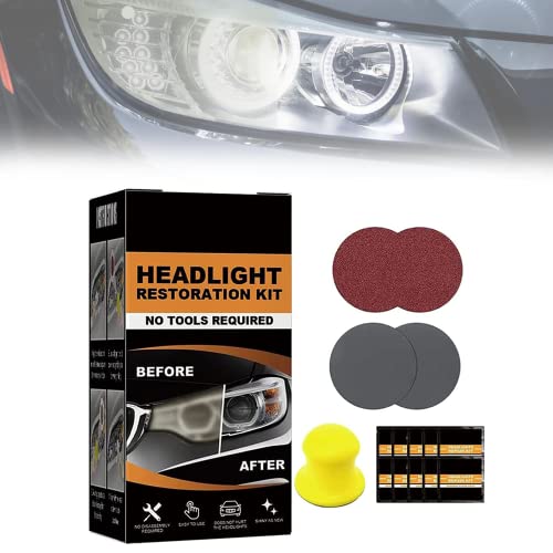 Kit de restauración de faros Restowipes,Toallitas limpiadoras de faros Restowipes,Kit de restauración de limpiador de faros para coche,limpiador de restauración de lentes de faros polacos (1 juego)