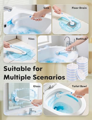 Image of 50 Count Toilet Cleaner Refill Compatible with Clorox Toilet Wand | No Falling Apart, Quick & Powerful Cleaning Disposable Toilet Brush Refills for Bathroom, Bathtub, Sink, Glass Cleaning