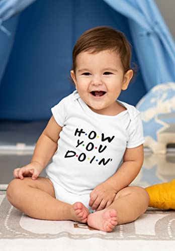Pop Threads How You Doin Quote Funny 90s Retro Infant Baby Boy Girl Bodysuit3