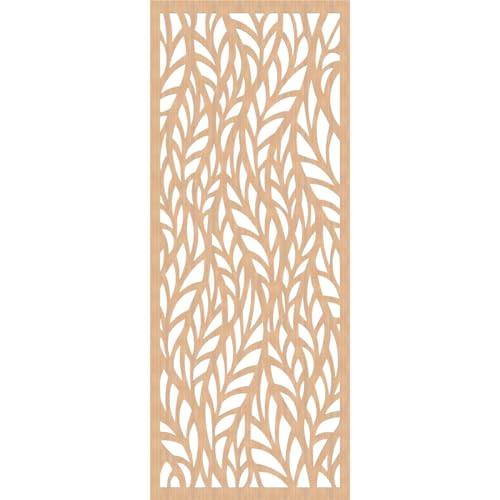 Image of Ortonville Decorative Pierced Fretwork Wood Wall Panels, 31 3 /8 inchW x 79 3 /8 inchH x 1 /4 inchT, Hickory