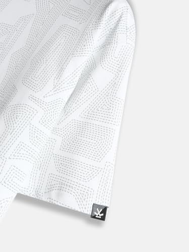Image of WROGN Men's 100% Cotton T-Shirt | Stitch All-Over Print | Oversized Fit