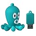 Pamięć USB – Memory Stick z szybkim transferem danych – pamięć flash do bezpiecznego kopiowania danych – dysk USB w oryginalnym wzornictwie z niebieską ośmiornicą z torbą do przenoszenia – 32 GB USB firmy ZUBER®