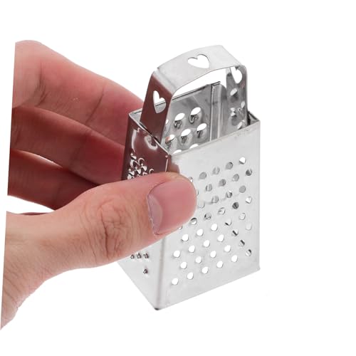 Rallador de caja mini acero inoxidable plateado 6 piezas miniatura 7