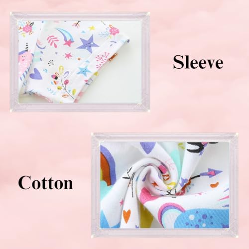 LMYOVE Toddler Girls Summer Casual Dress, Little Girls Cartoon Print Short Sleeve Dress 2-6Y3