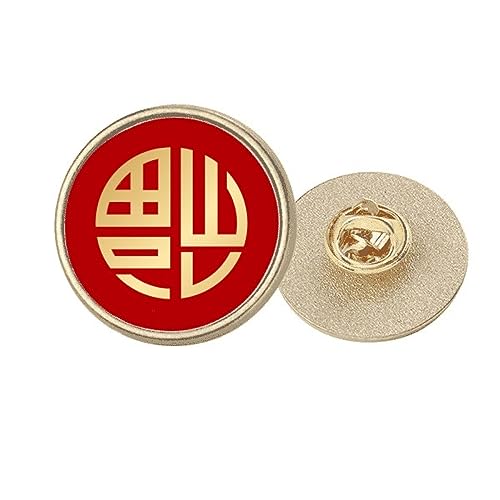 Broche clip ronde porcelaine métal doré ne troue pas habits M