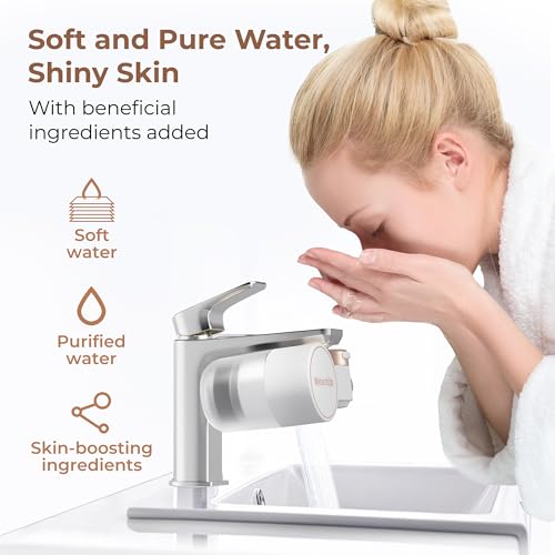 Image of Waterdrop BFT1 Skincare Bathroom Sink Filter, Water Filter for Sink Faucet, 0.000001 mm, Reduces 99.9% Chlorine, Skin Redness & Scale Control, Water Softner, NSF Certified (1 Filter Included)