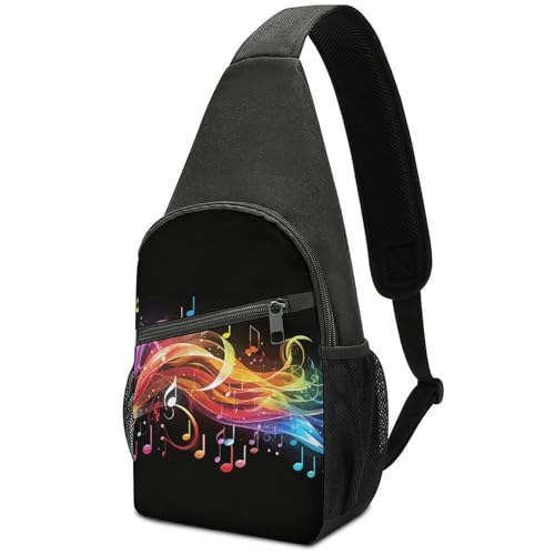 Mochila Sling Bag para mujer y hombre con diseño musical miniatura 1