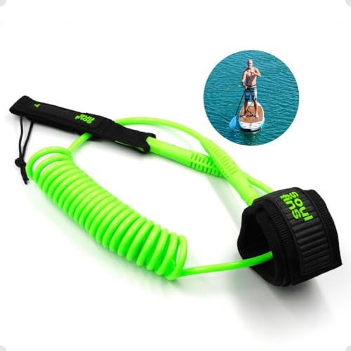 Cordinha Prancha de Stand Up Paddle Espiral 7mm X 10pés Leash Injetado Profissional Sup - Cores (Ver