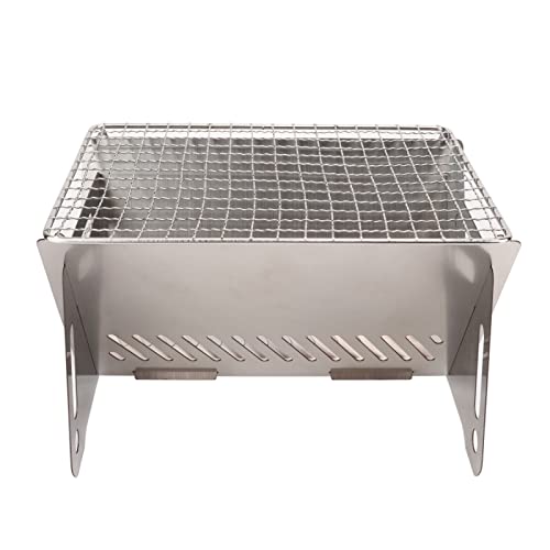 Churrasqueira, Dobrável, Resistente Ao Calor, de Aço Inoxidável, Dobrável, Grelha a Carvão, Churrasq