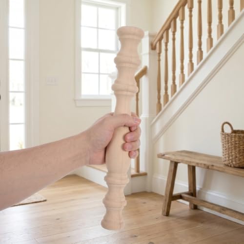 Balaustres de madera sin pintar de 40 cm para columnas de barandilla 5