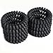 Leenchiry 20 Pieces Traceless Spiral Hair Ties No Damage Elastics Coil Hair Ties No Crease Phone Plastic Hair Bands Spiral Bracelets Ponytail Holders for Women and Girls - Matte Black