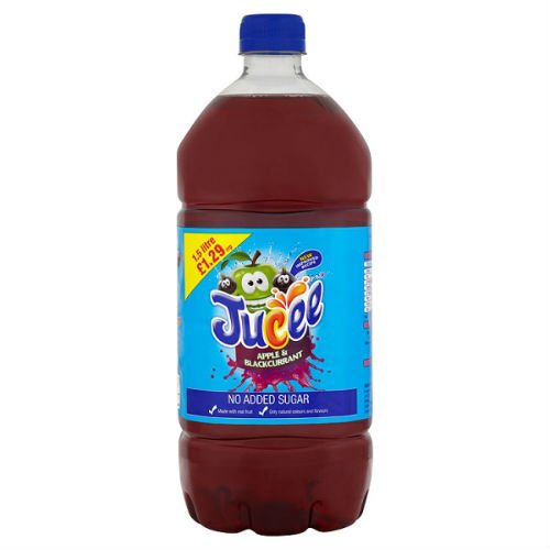 Jucee No Added Sugar Apple & Blackcurrant Fruit Juice 1.5 Litre Case of 8