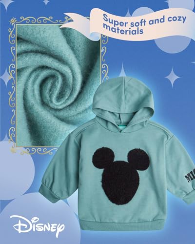 Disney Baby Boys Pants Set - 2 Piece Soft Fleece Mickey Mouse Outfit Pullover Boys Hoodies and Infant Baby Pants (12M-24M)3