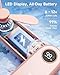 SWEETFULL Portable Handheld Mini Fan with LED Display, 3-in-1 Personal Foldable USB Rechargeable Hand Held Fan & Flashlight for Travel, Lash Eyelash, Cute Small Pocket for Women, Girls