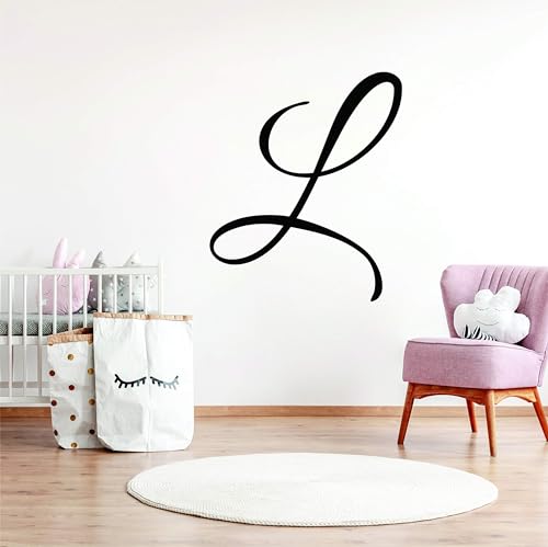 Vinilo decorativo inicial personalizado para pared 17" alto miniatura 2
