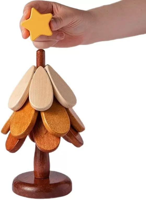 ForestWoods Wooden Trivet, Tree Shape Heat Resistant Hot Pad, 3.8x8.7 inch, Creative Kitchen Table Protector Mat