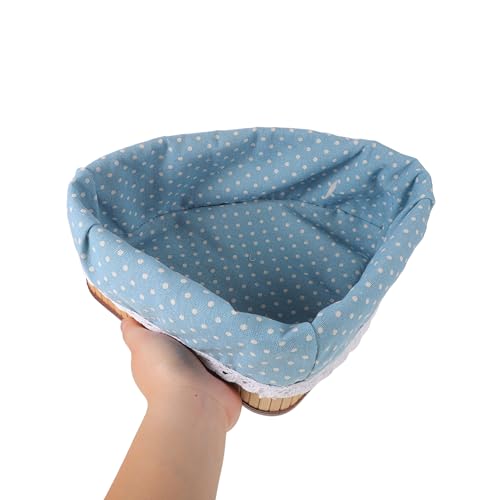 Cesta triangular de bambú para estantes en salones y cuartos infantiles 5