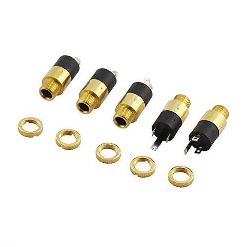 Conector de Audio 3.5mm Hembra 5 piezas Negro E-outstanding miniatura 3