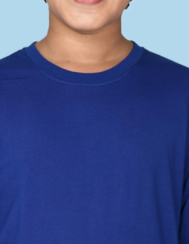 Image of Nusyl Boys Solid Cotton Blend Tshirts - Soft & Comfortable Full-Sleeves T-Shirts | Casual Wear for Kids & Teen Boys | Full Sleeves T-Shirts |- NUBCTSF001-PO2-1
