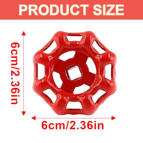 WeddHuis 2 Stück Metall Wasserrohr Ventil 6 x 6 mm Handrad Kugelhahn Eisen Wasserhahn Griff Blau Absperrventil Ersatz