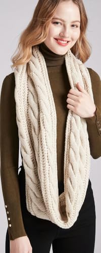 Winter Warm Scarves for Women Thick Ribbed Knit Infinity Circle Loop Scarf Cozy Soft Cold Weather Wrap Women’s Gift4