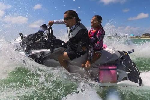 Image of Rider Coolers PWC Jet Ski Sea Doo Cooler Set of 2 Coolers Fits Personal Watercraft (Black) with backpak Harness