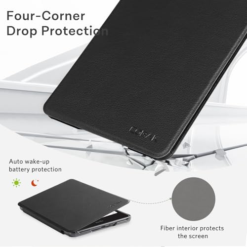 Image of CoBak Case with Fold-Back Magnetic Cover for 7 inch Kindle Paperwhite 12th Gen 2024 and Kindle Colorsoft - for PopSockets Grip, Compatible with iPhone MagSafe and Anker Wireless Charging Pads, Auto Wake