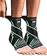 Kuzimua 2 Stück Verstellbare Sprunggelenkbandage & Knöchelbandage, Bandage Fußgelenk & Fußbandage bei Plantarfasziitis, Achillessehne, Sport | Orthopädisch Universal Links/Rechts (2x Grün, L)