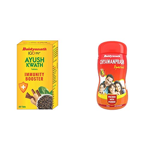 Image of Baidyanath Ayush Kwath - 60 Tablets & Baidyanath Chyawanprash Special - All Round Immunity and Protection - 500g