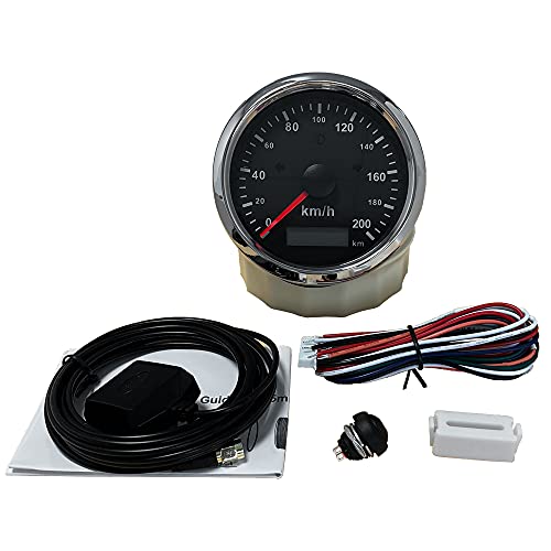 ELING Universal GPS Speedometer 0-200km/h for Car Motorcycle ATV UTV Mileage Resetable 3 3/8" 9-32V with Backlight - Thumbnail 4