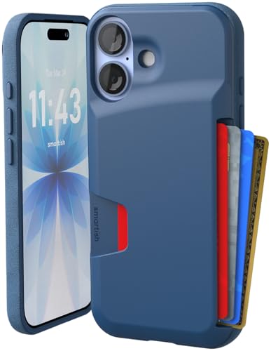 Smartish iPhone 17 Wallet Case with Card Holder, Wallet Slayer Vol 1, Blue