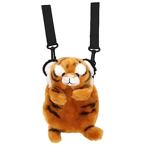 Beaupretty Sacs Tigre Peluche Sac Bandoulière Mignon pour Fêtes Voyages et Quotidien avec Bretelles Réglables