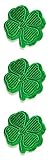 Set 3 Pcs Mini Small Green Lucky Leaf Clover Cartoon Embroidery Logo Jacket Polo T- Shirt Hat Backpacks Patch Applique Embroidered Iron On Sew On Badge (03)