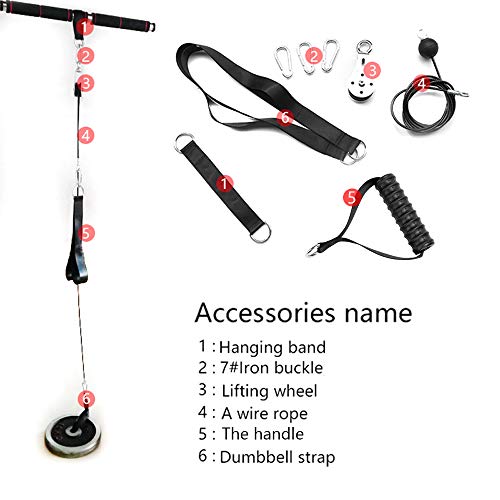 Máquina de cabo de polia, Andoer Fitness DIY Polia Cable Machine Attachment System Braço Bíceps Tríc