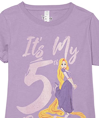 Disney Girl's Rapunzel 5th Birthday T-Shirt2
