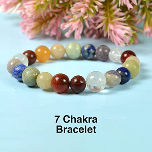 Image of Reiki Crystal Products Natural Crystal Stone 8 mm Round Bead Bracelet for Men & Women | Stretchable Gemstone Bracelet for Meditation, Yoga, Reiki & Daily Wear