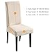 Fuloon 6 Pack Super Fit Stretch Removable Washable Short Dining Chair Protector Cover Seat Slipcover for Hotel, Dining Room, Ceremony, Banquet Wedding Party