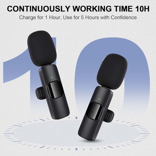 Wireless Lavalier Microphone for iPhone - iPad, Android Phone, Mini Lapel Mic with Noise Reduction and Crystal Sound for Video Recording, Vlogging, TikTok, YouTube,LiveStream - Image 6