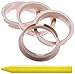 Produktbild 4X Zentrierringe Beige 63,4 mm x 56,6 mm + 1x Reifen Kreide Fett Stift